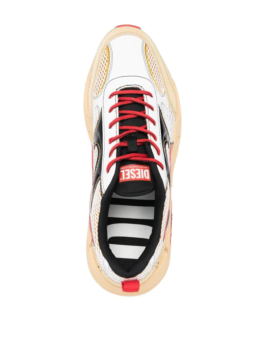 Diesel mesh-suede panelled sneakers