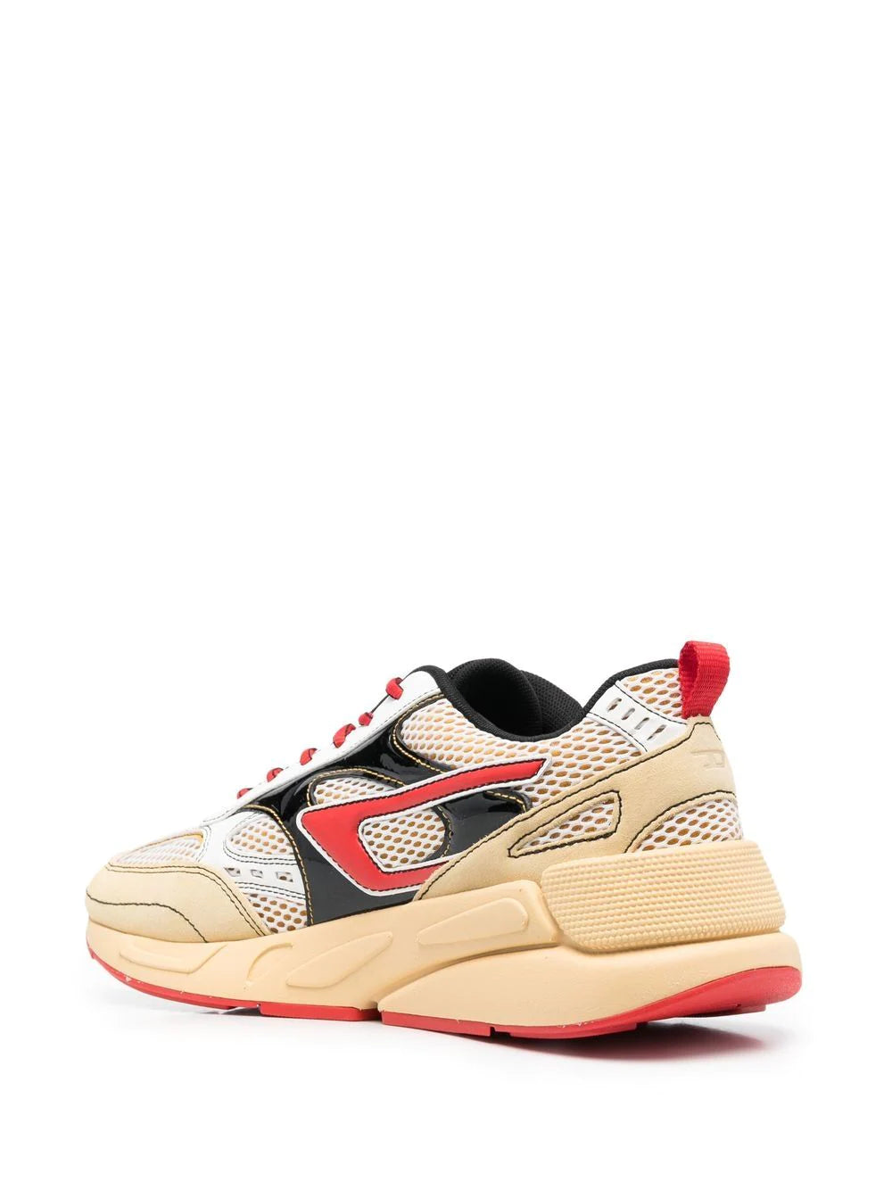 Diesel mesh-suede panelled sneakers