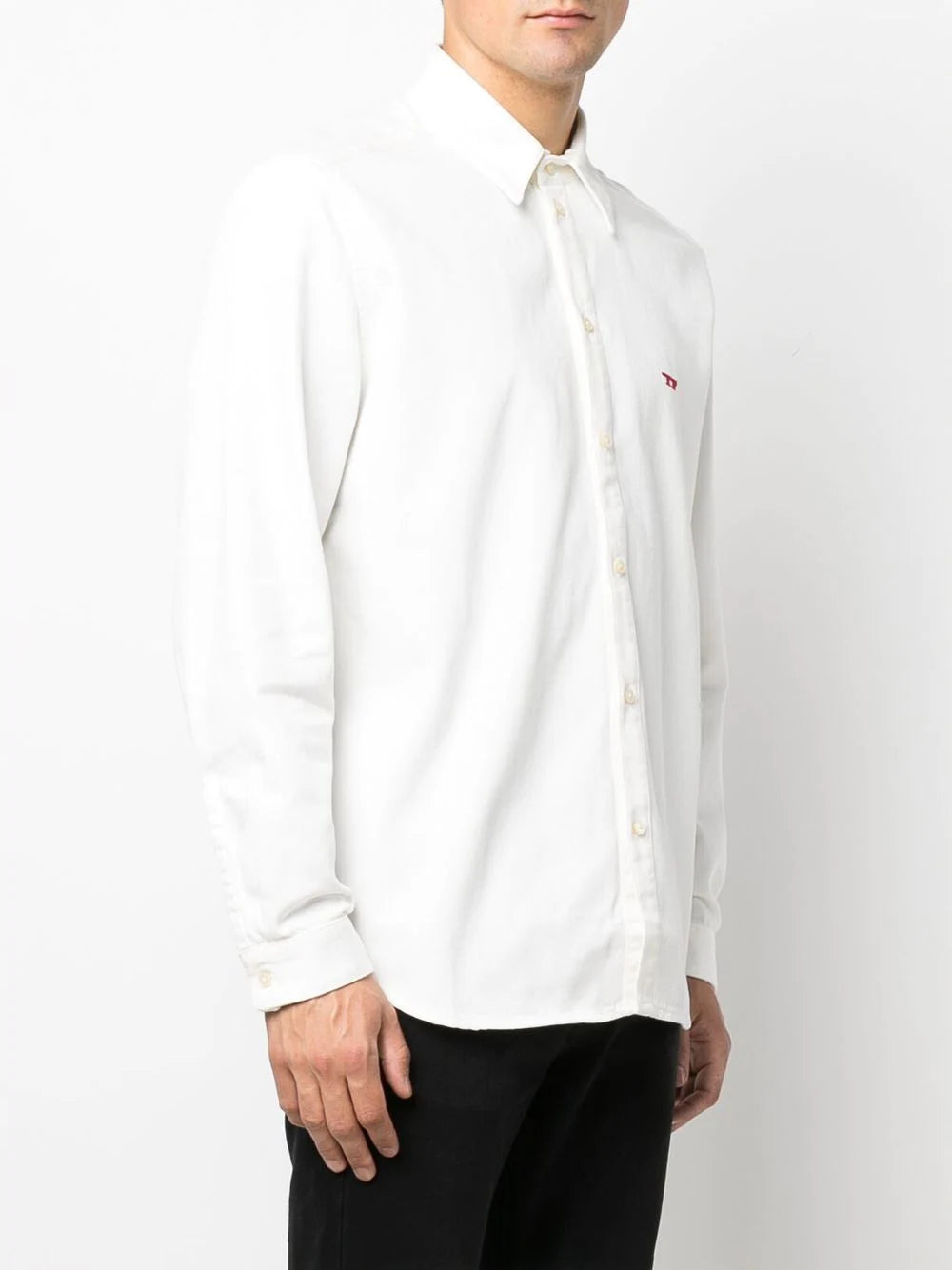 Diesel embroidered-logo button-up shirt