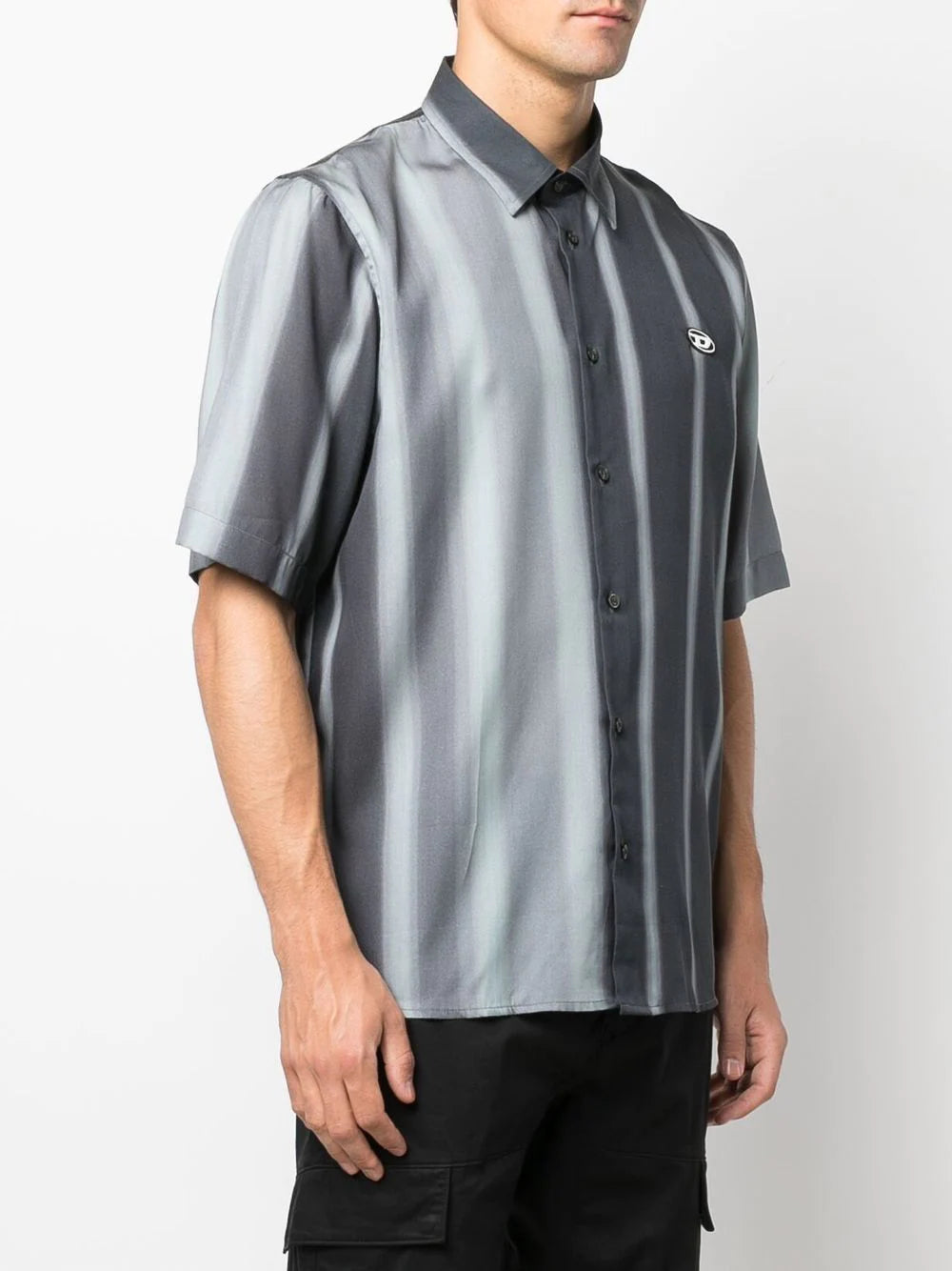 Diesel stripe-print short-sleeved shirt