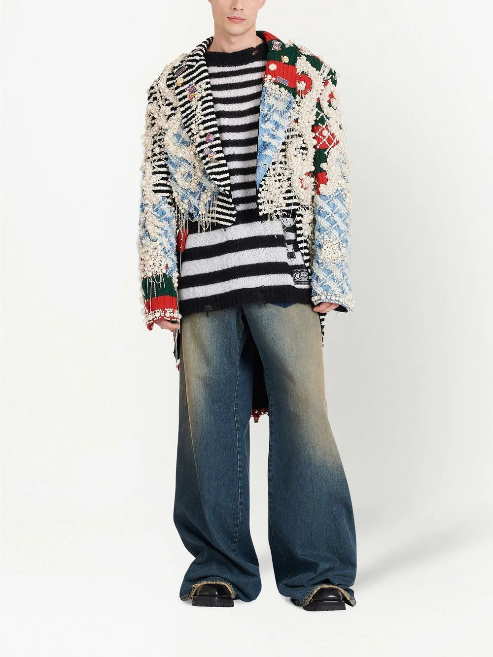 Balmain high-rise flared jeans