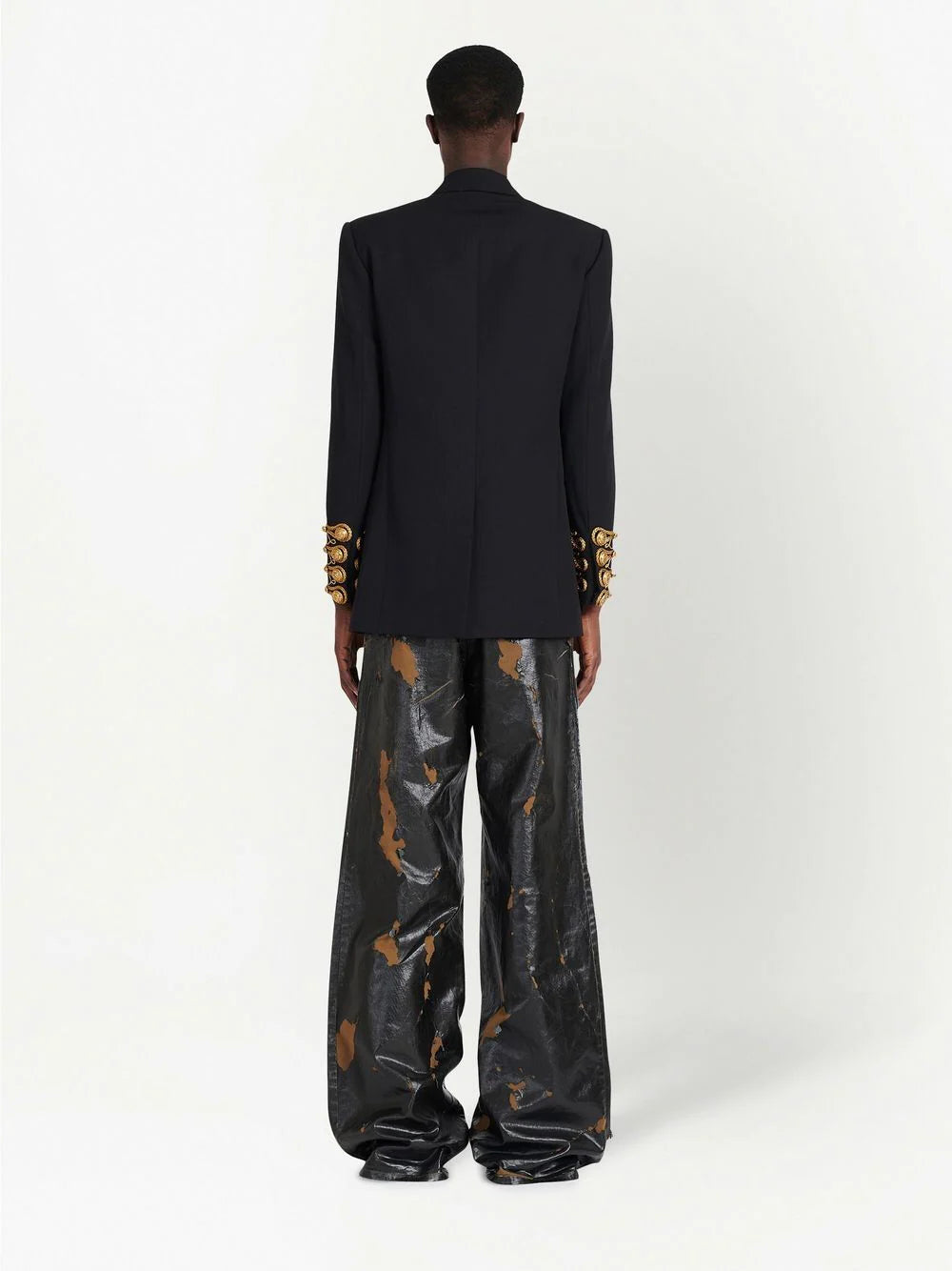 Balmain logo-appliqué double-breasted blazer - Image 4