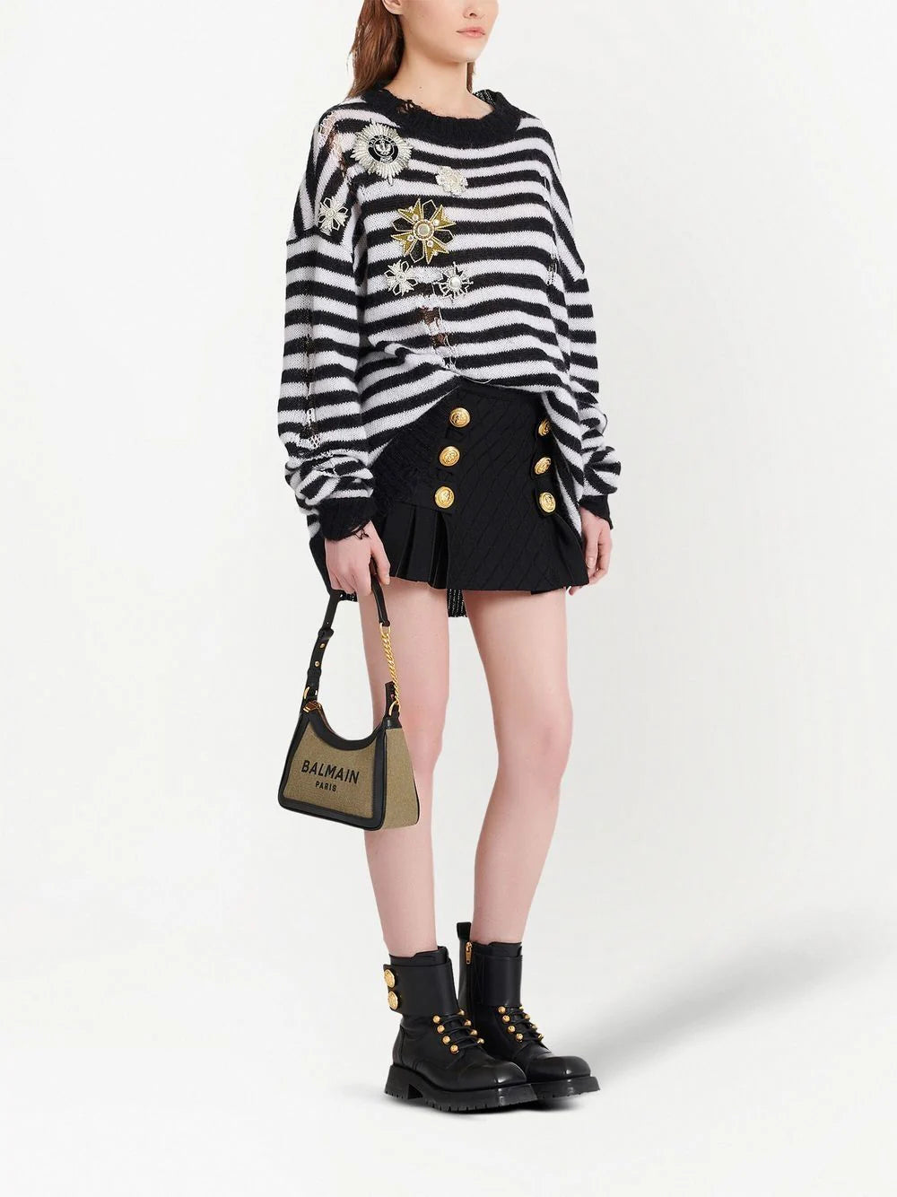 Balmain  small logo-print shoulder bag