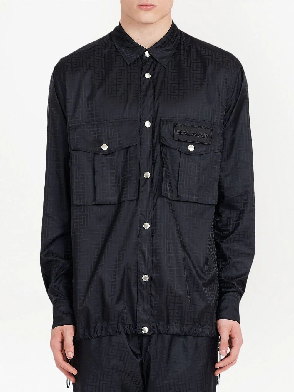 Balmain monogram button-up over shirt