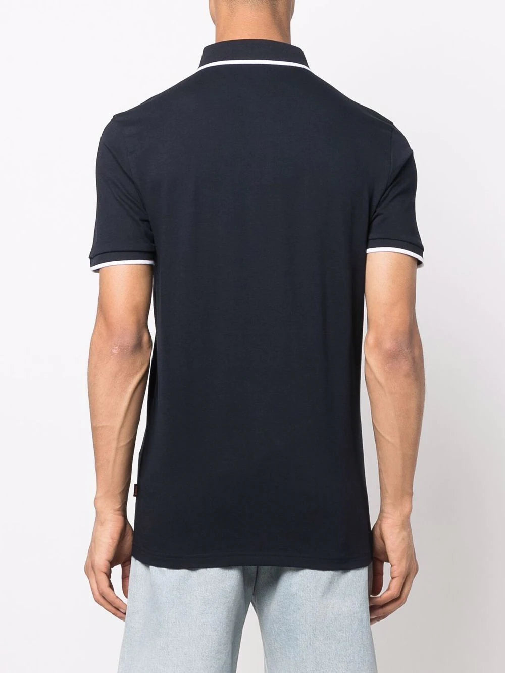 Boss logo embroidered polo shirt