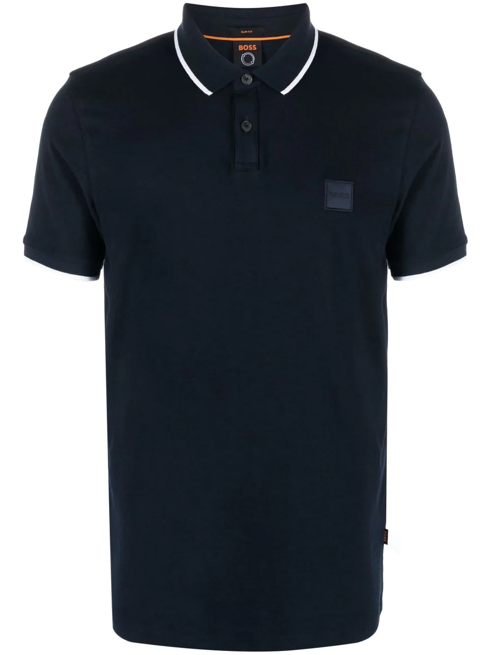 Boss logo embroidered polo shirt