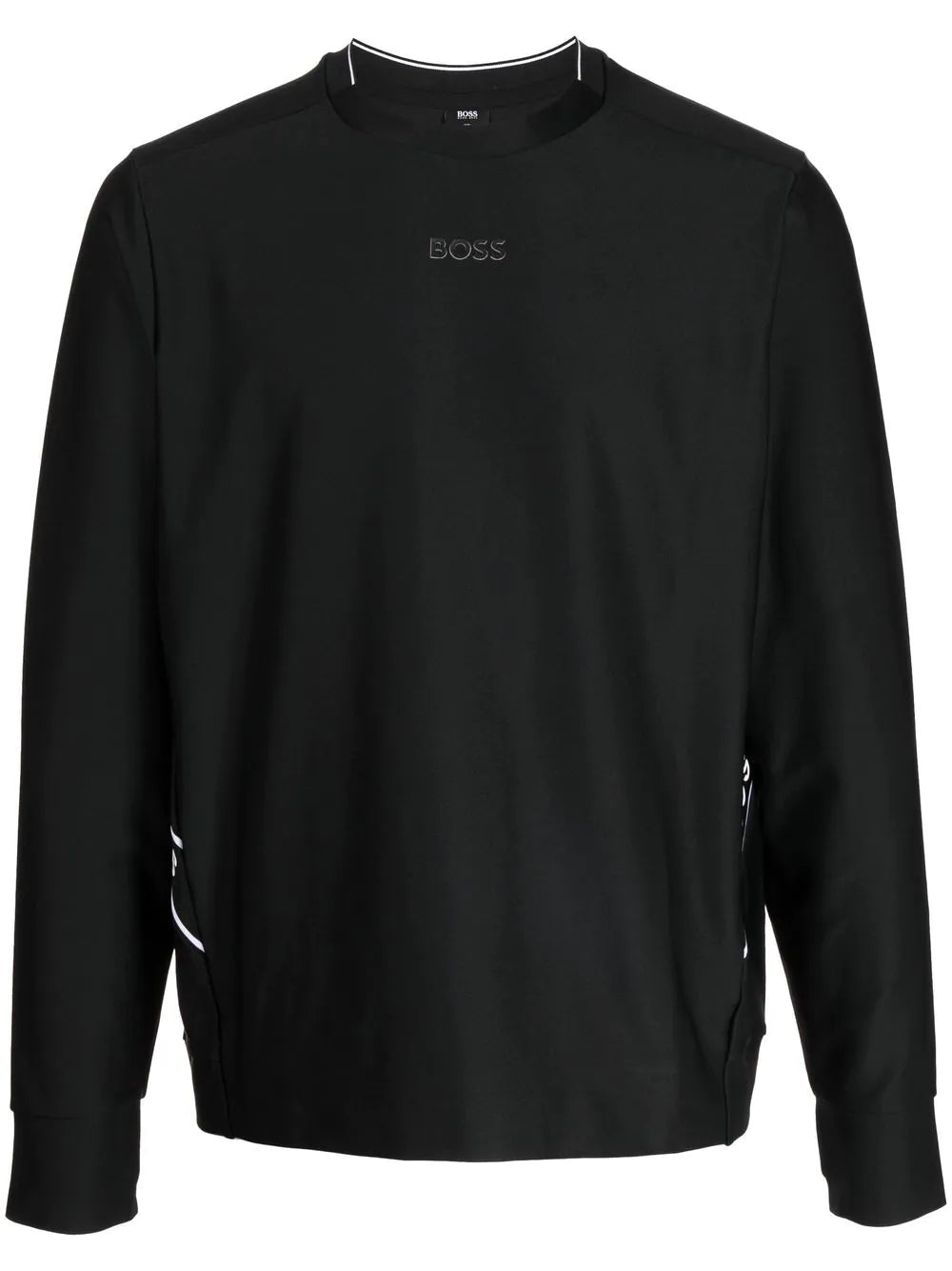 BOSS  logo-print crew neck sweatshirt