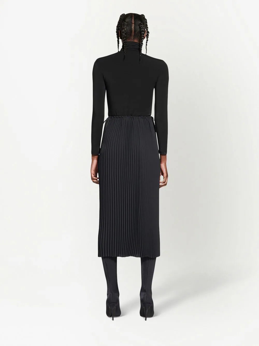 Balenciaga fully-pleated midi skirt