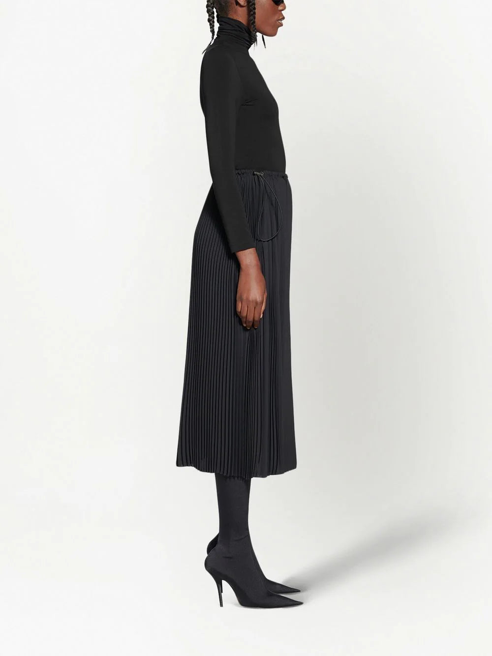 Balenciaga fully-pleated midi skirt