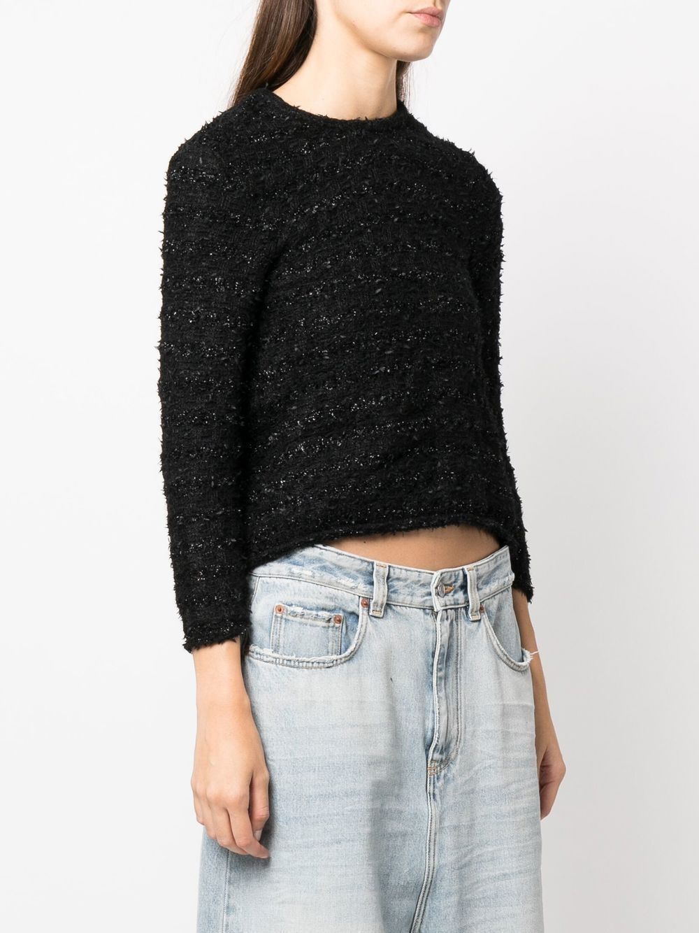 Balenciaga tweed button-back blouse