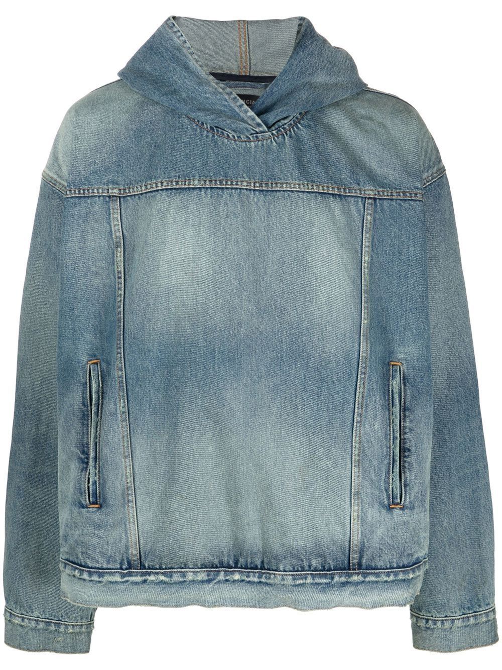 Balenciaga pullover denim jacket