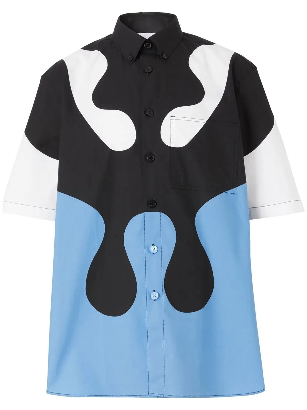 Burberry  abstract-print button-down cotton shirt