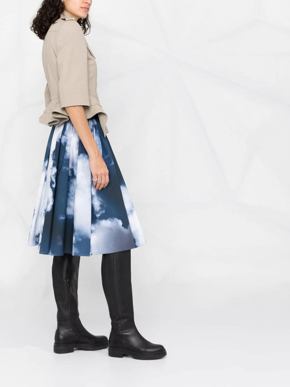 Alexander McQueen  fitted peplum cotton shirt