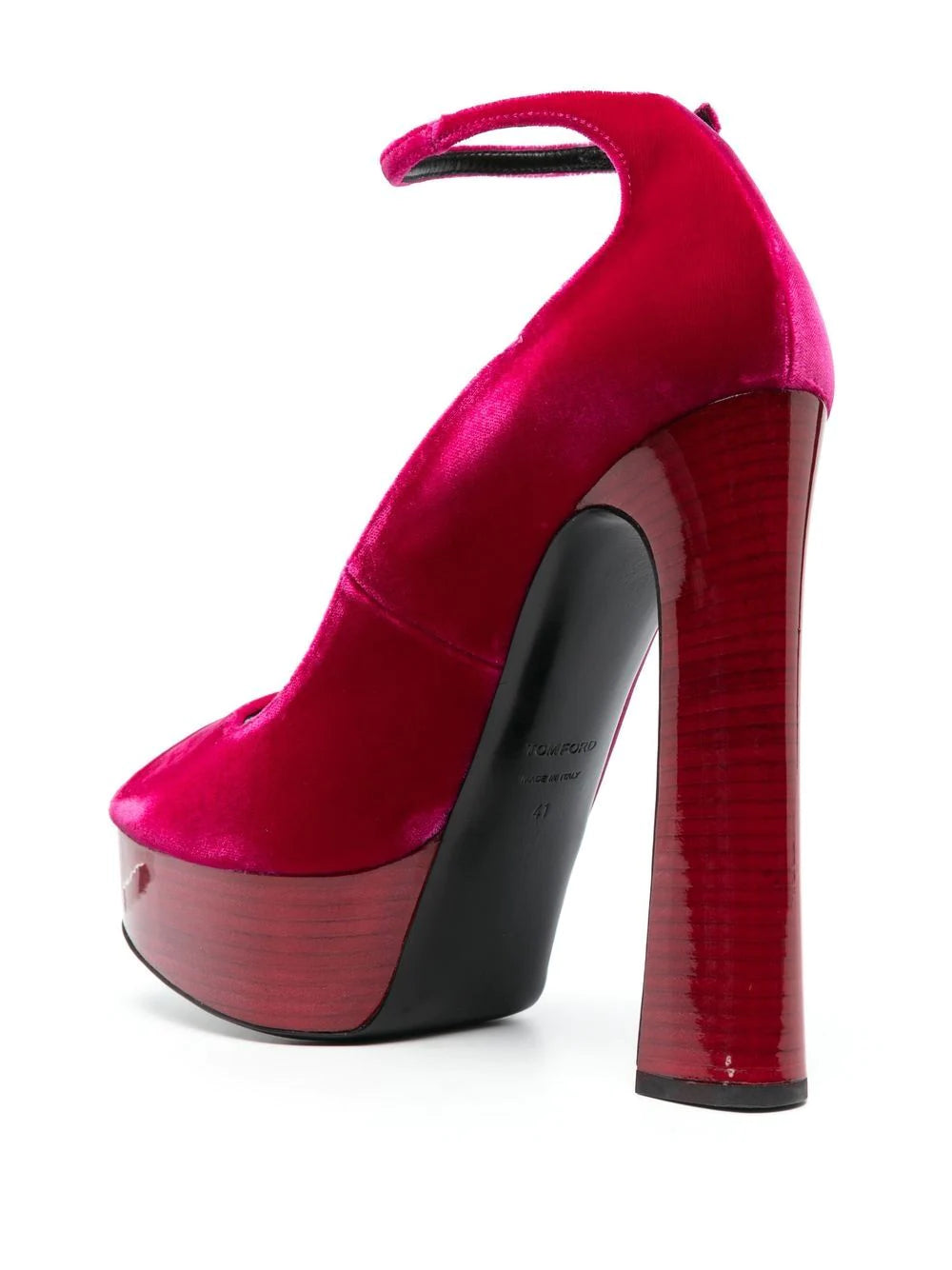 Tom Ford 145mm platform velvet sandals