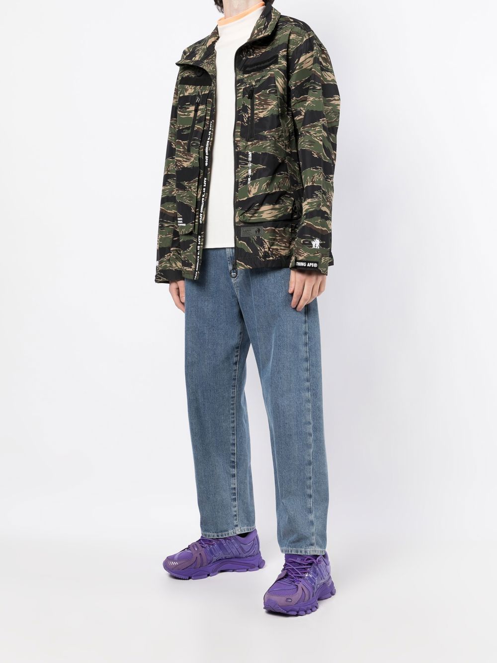 AAPE BY *A BATHING APE®  camouflage-print zip-up jacket