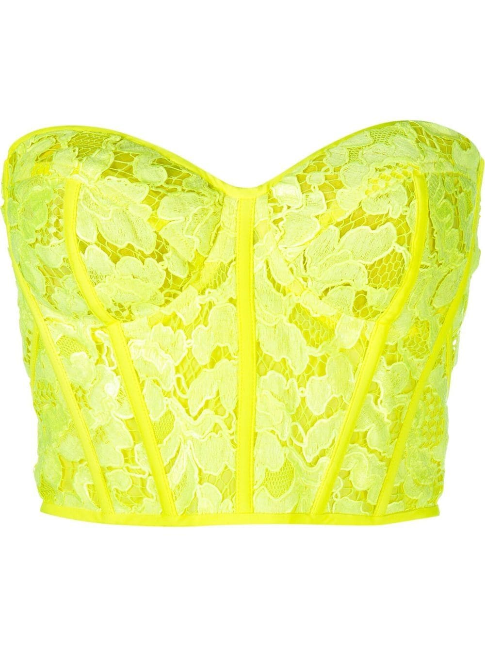 Alexander McQueen floral-lace cropped top