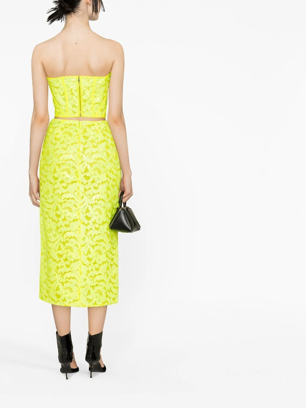 Alexander McQueen floral-lace cropped top