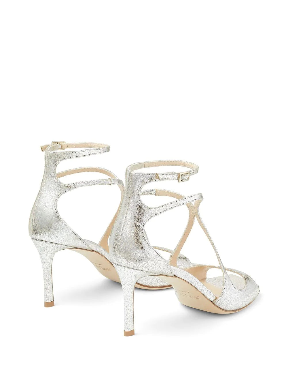 Jimmy choo  Azia 75mm metallic-effect sandals