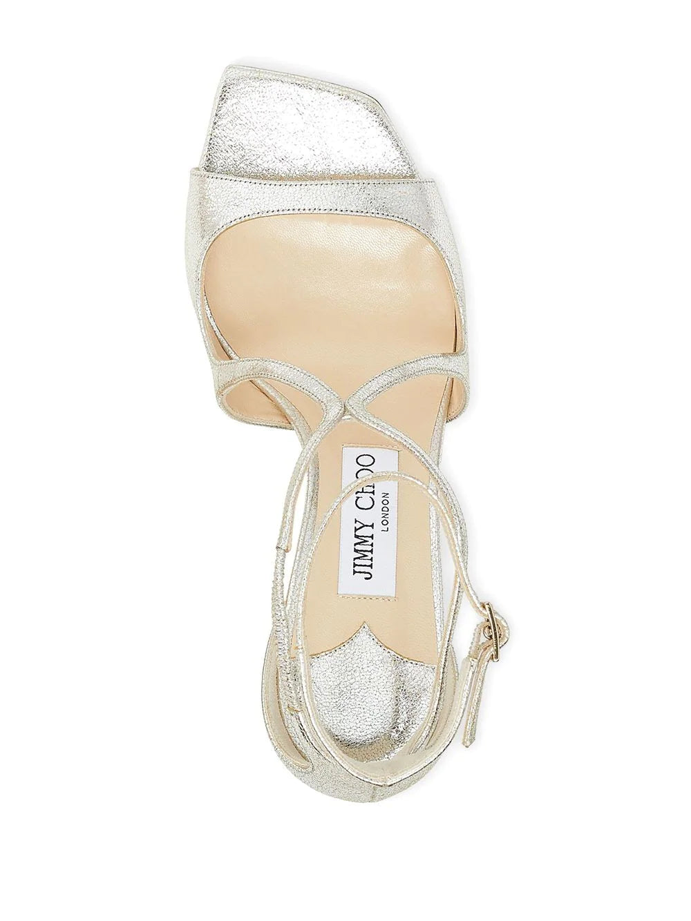 Jimmy choo  Azia 75mm metallic-effect sandals