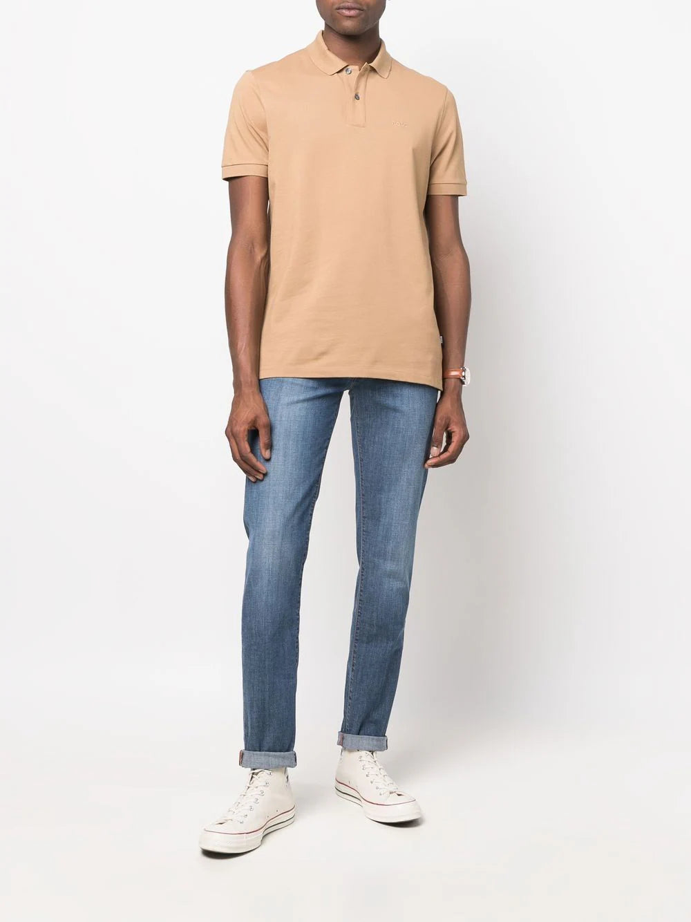 BOSS embroidered-logo polo shirt