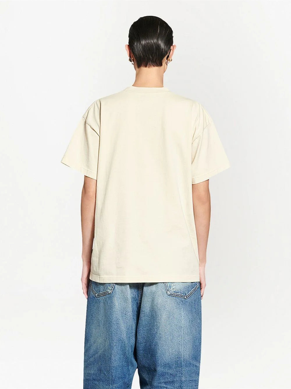 Balenciaga  logo-embroidered cotton T-shirt