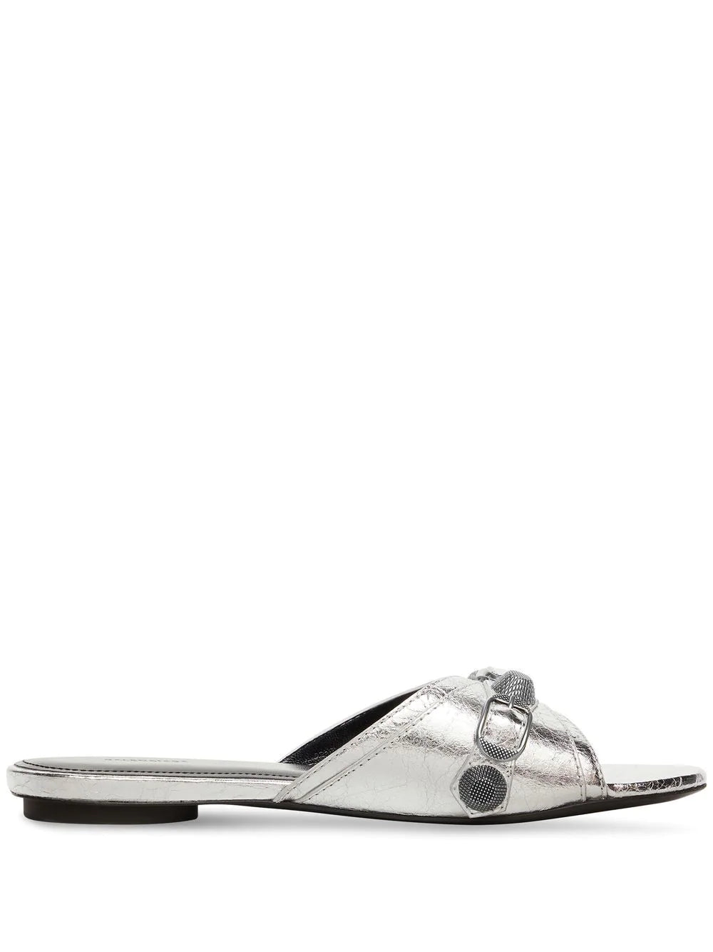 Balenciaga Cagole metallic-effect sandal