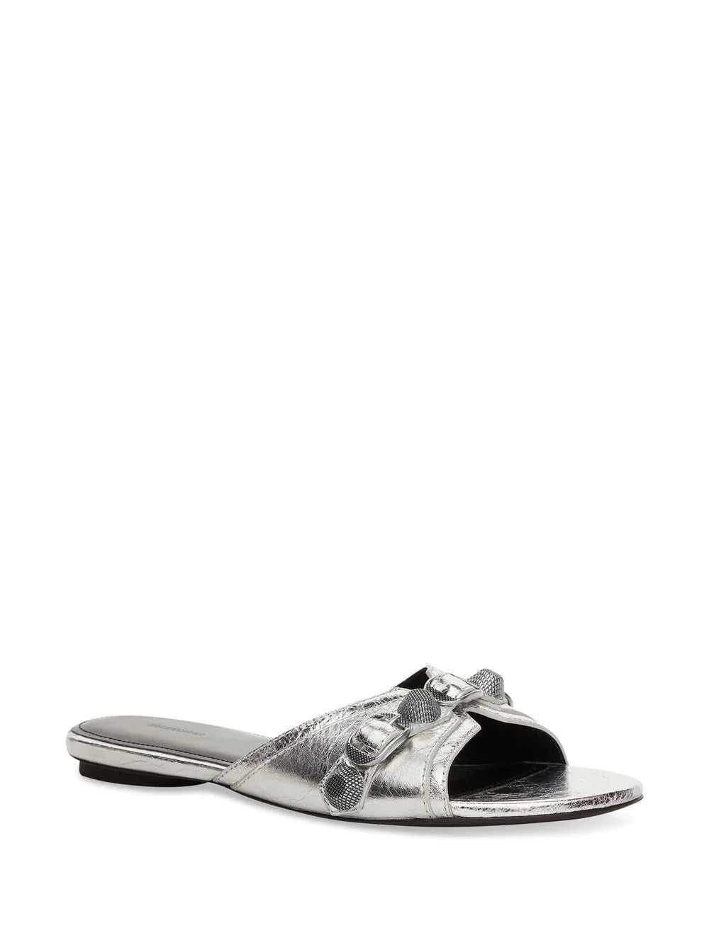 Balenciaga Cagole metallic-effect sandal