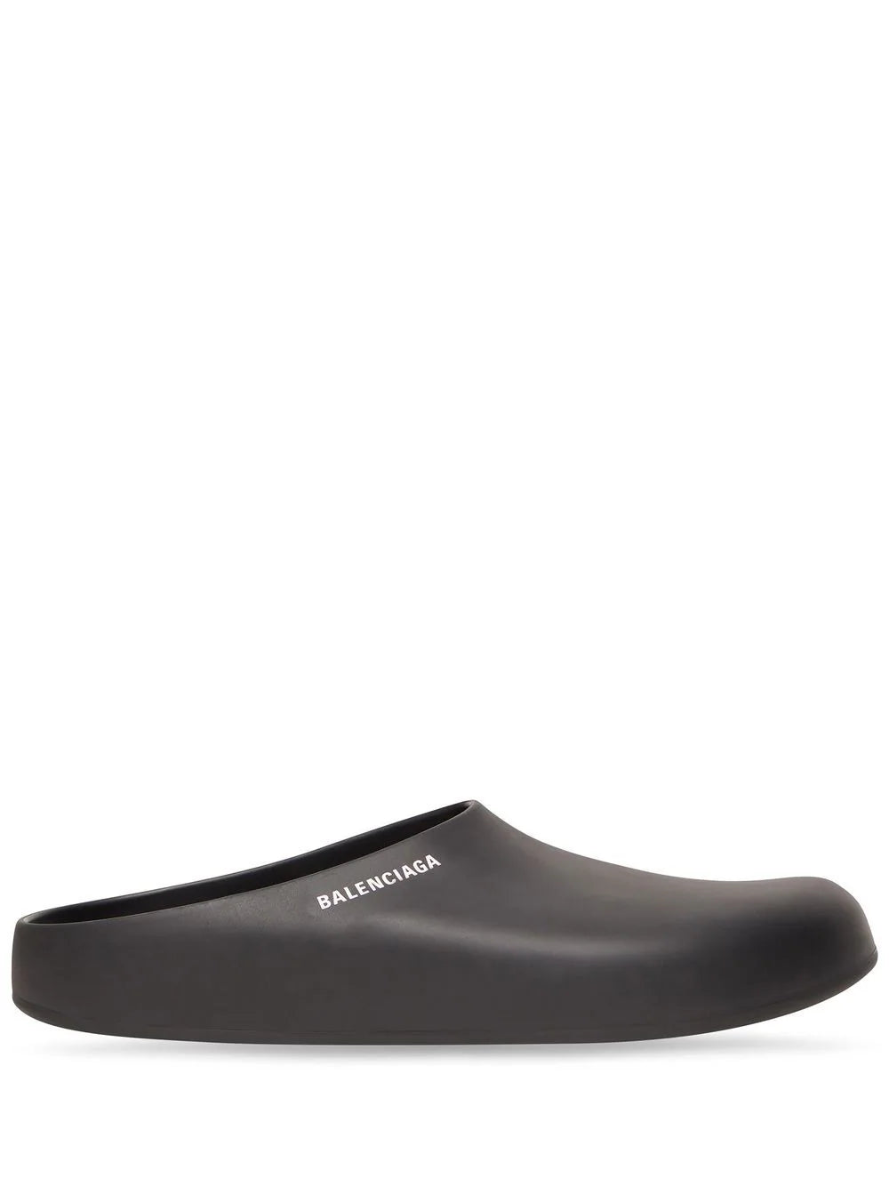 Balenciaga logo-print closed pool slides