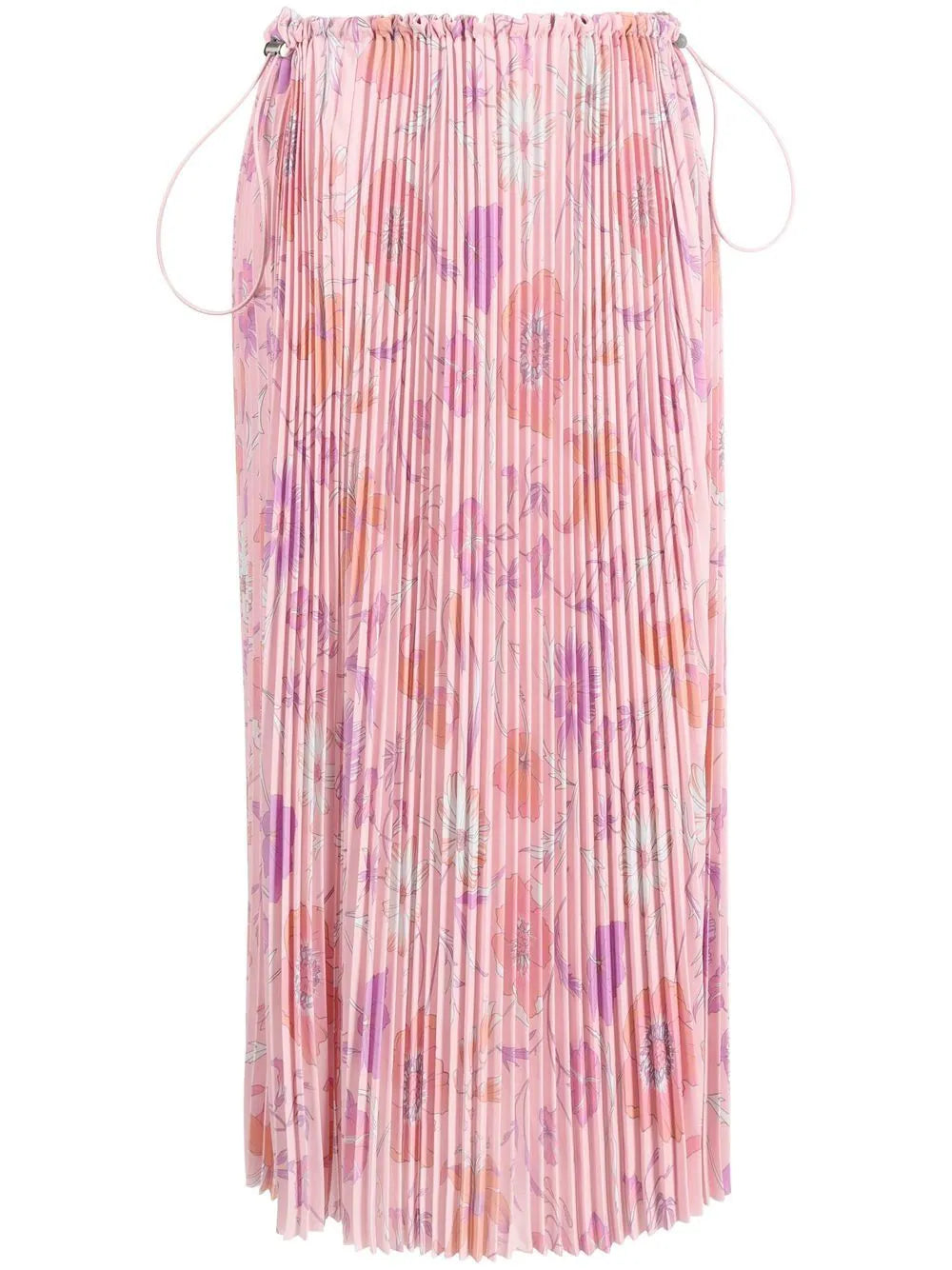 Balenciaga  floral-print pleated skirt.