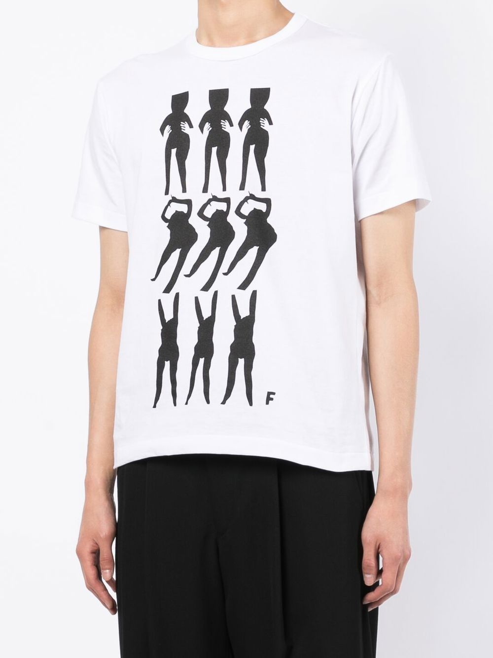 Black Comme Des Garçons  graphic-print cotton T-shirt