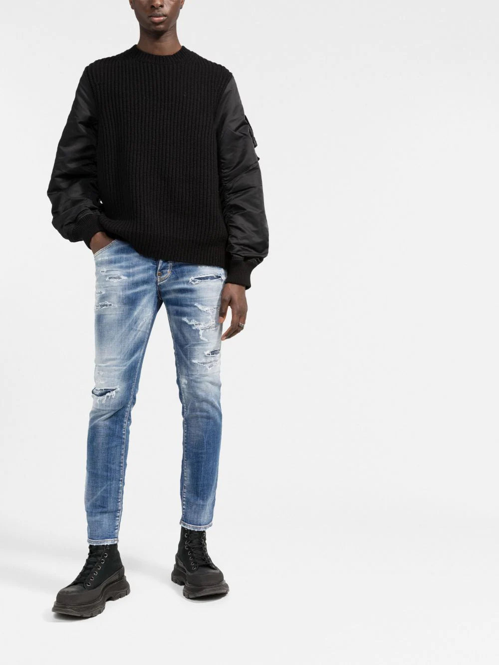 Dsquared2 ripped slim-fit jeans