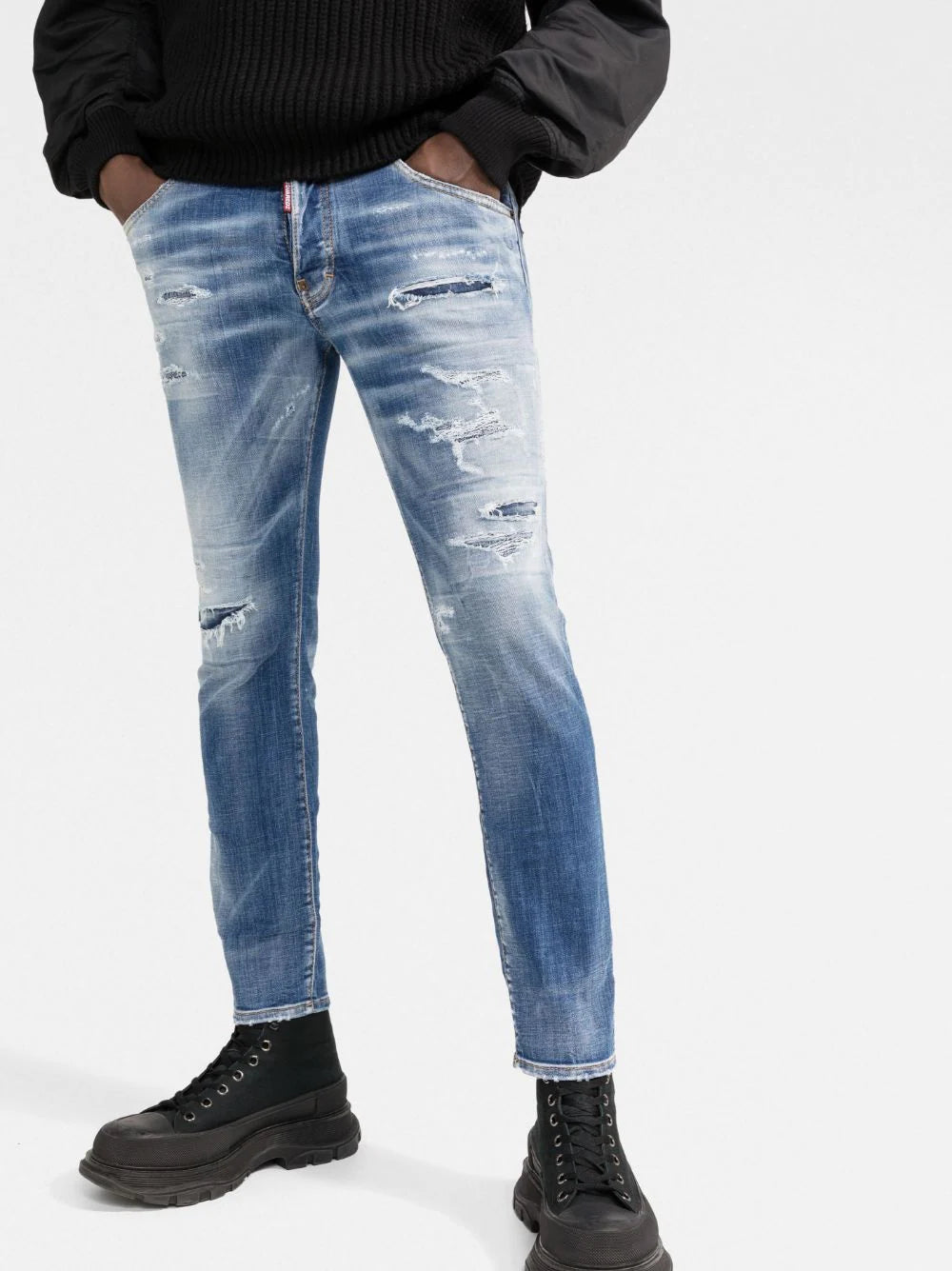 Dsquared2 ripped slim-fit jeans