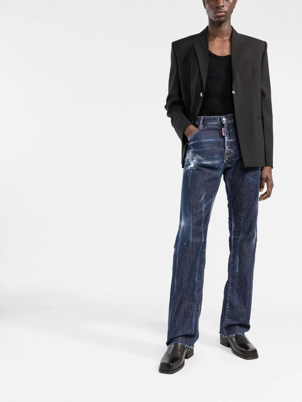 Dsquared2 bleach-effect straight-leg jeans