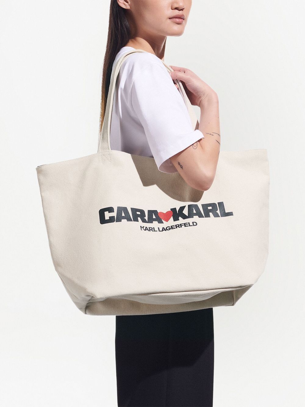 Karl Lagerfeld x Cara Delevingne canvas tote bag