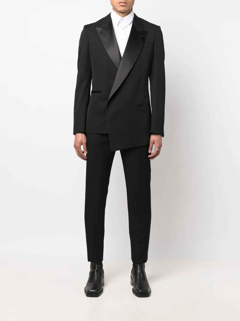 Alexander McQueen  silk-lapels suit jacket