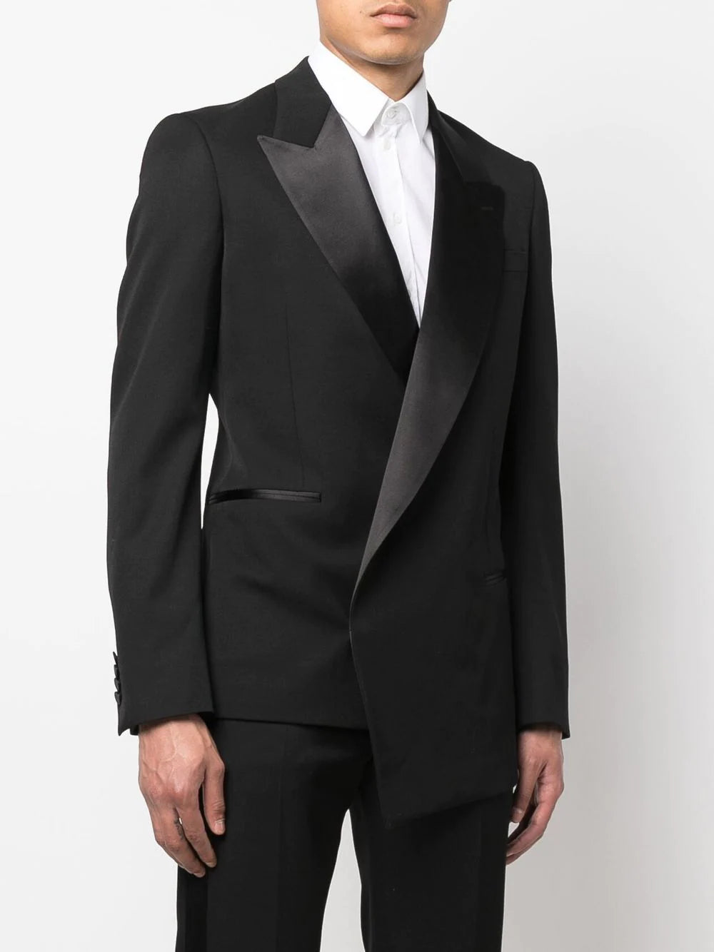 Alexander McQueen  silk-lapels suit jacket