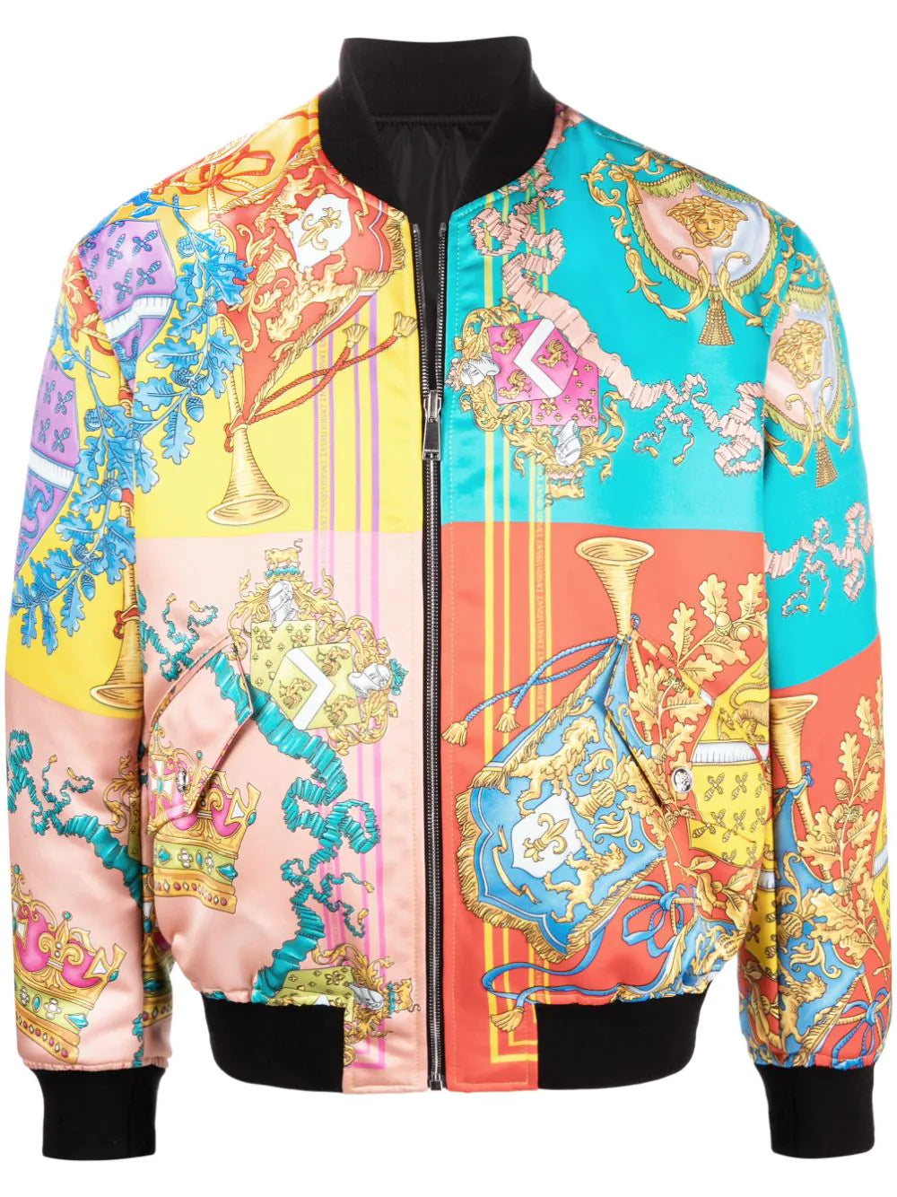 Versace  Barocco-print bomber jacket