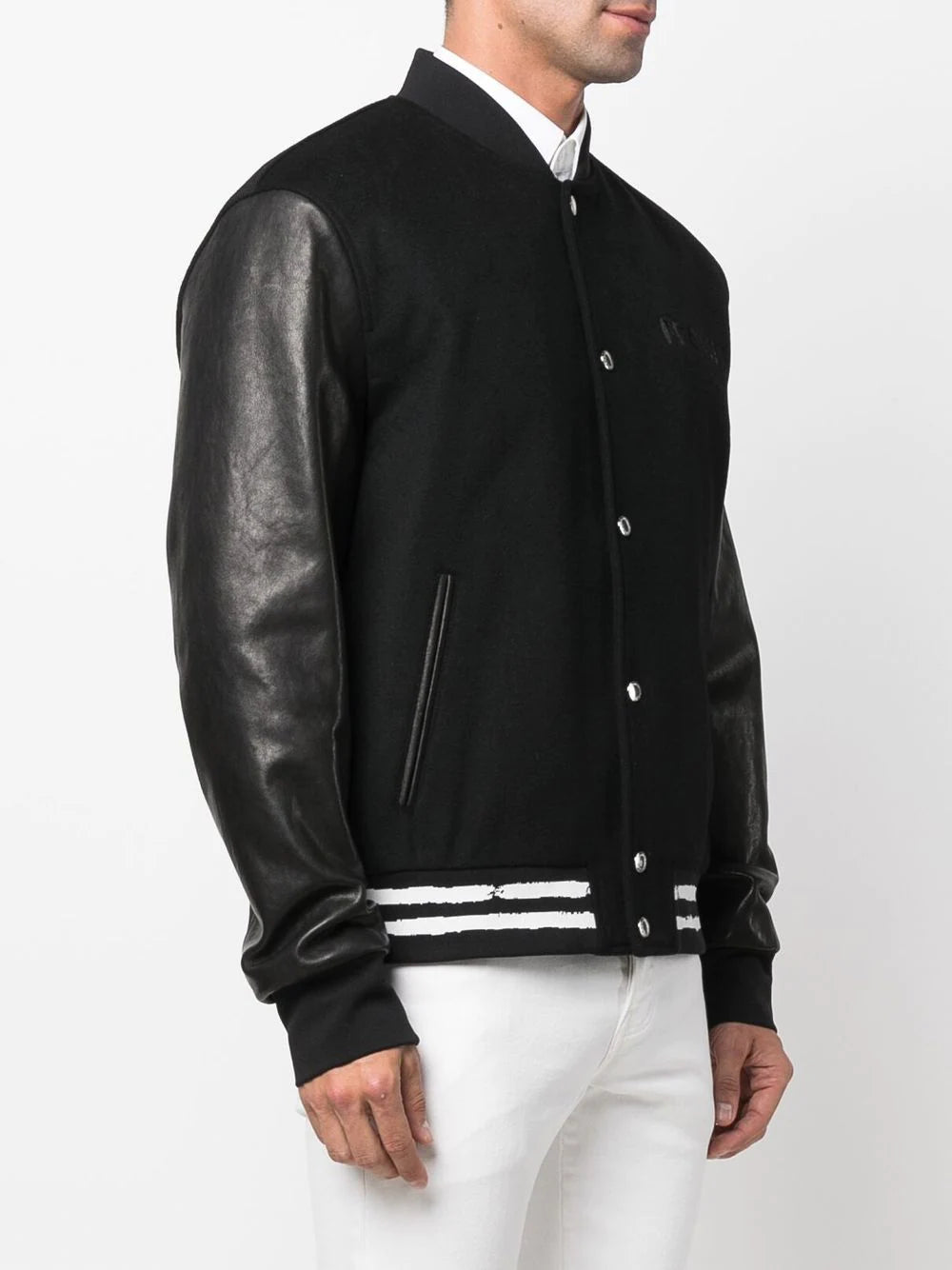 Alexander McQueen  embroidered-logo bomber jacket
