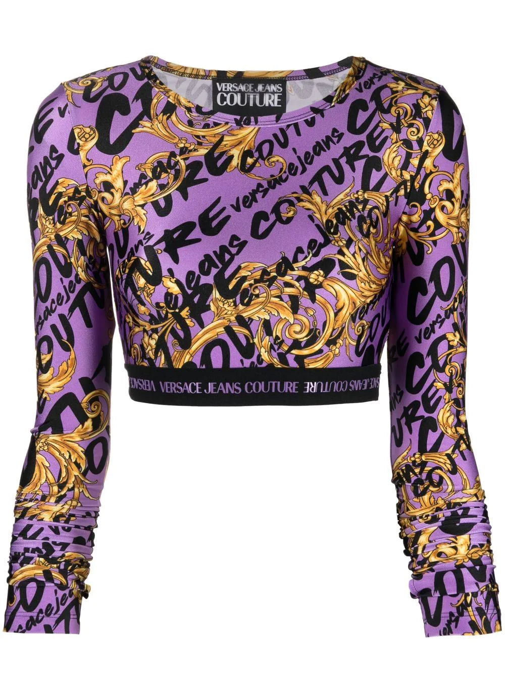 Versace Jeans Couture  Garland-print cropped top