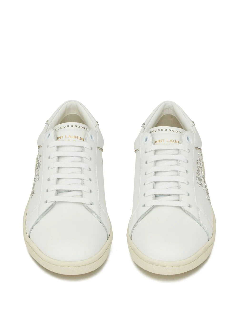 Saint Laurent studded low-top leather sneakers