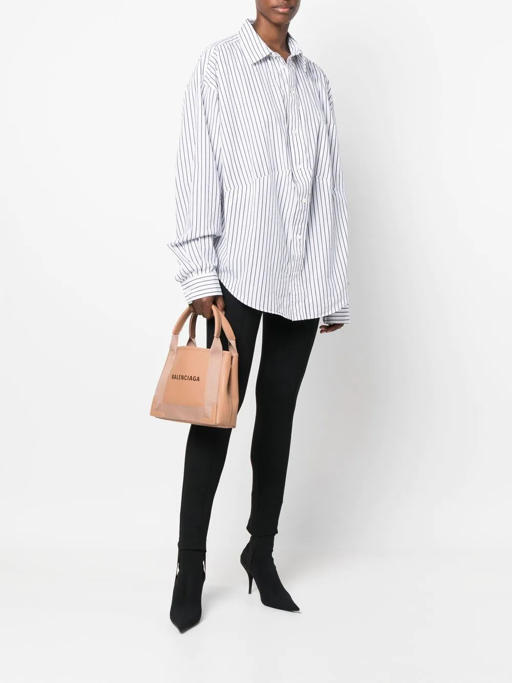 Balenciaga Navy Cabas XS tote bag