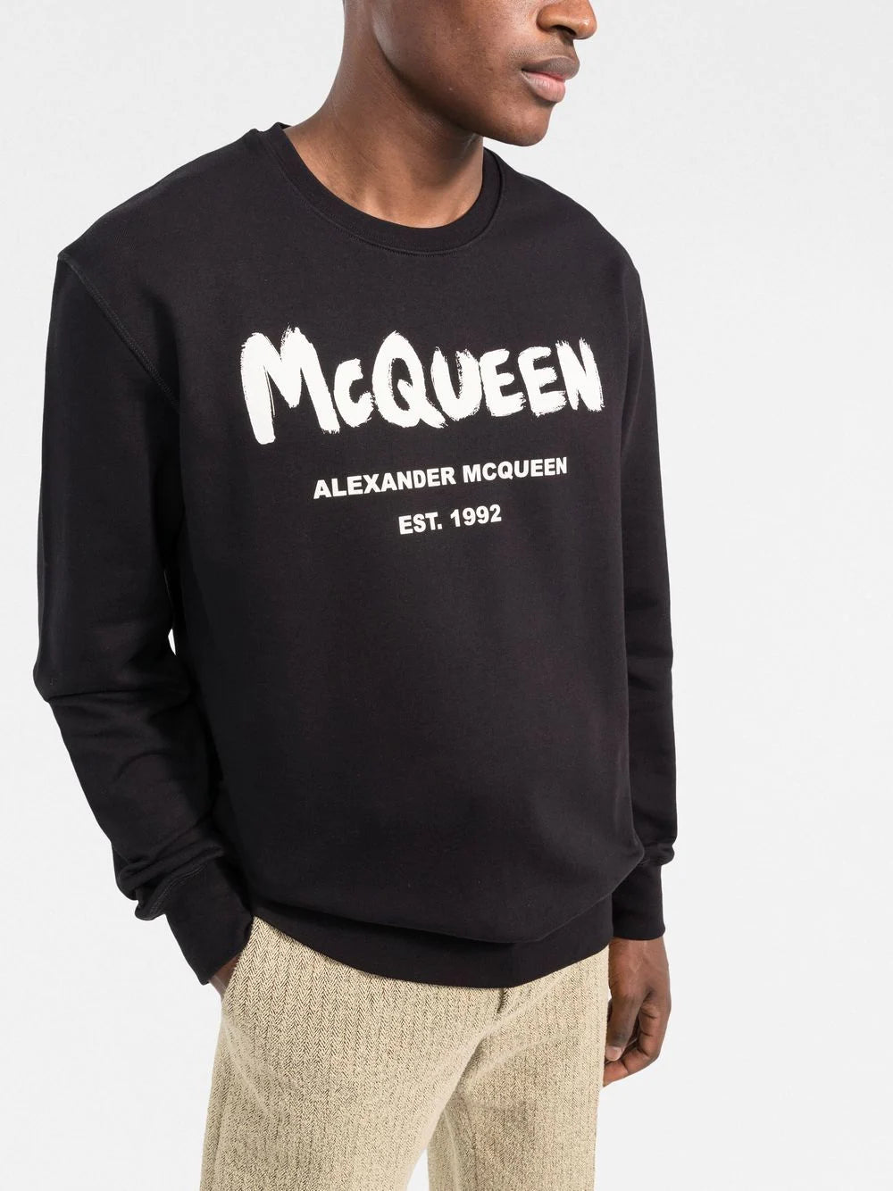Alexander McQueen  graffiti-print crew neck sweatshirt