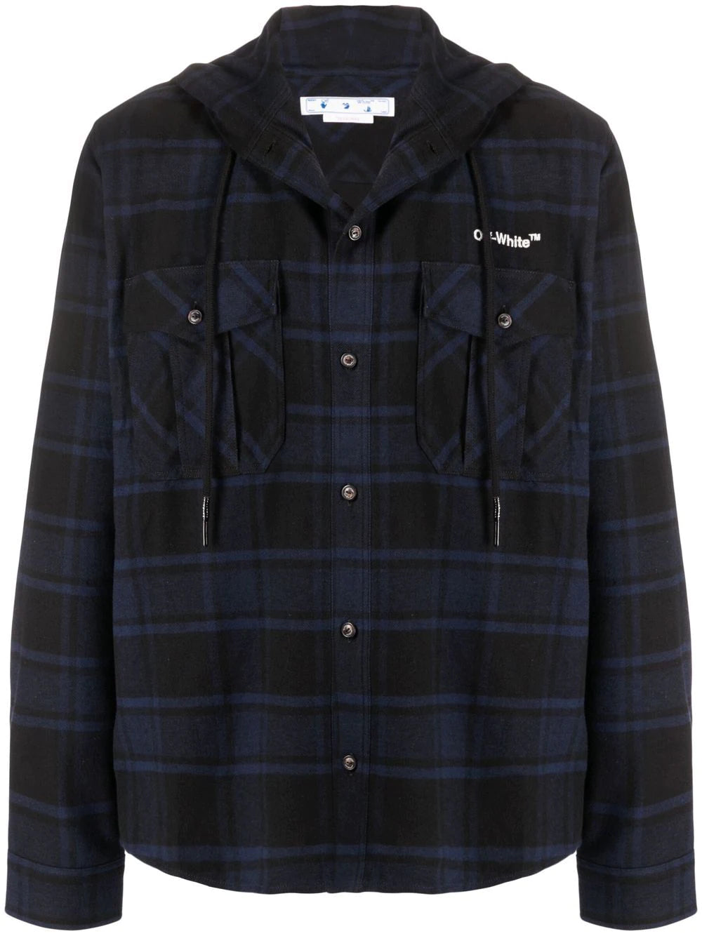 Off-white logo-print shirt jacket