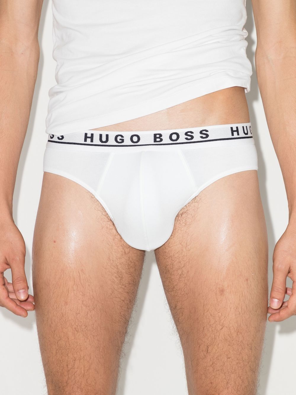 BOSS  three pack logo-waistband briefs