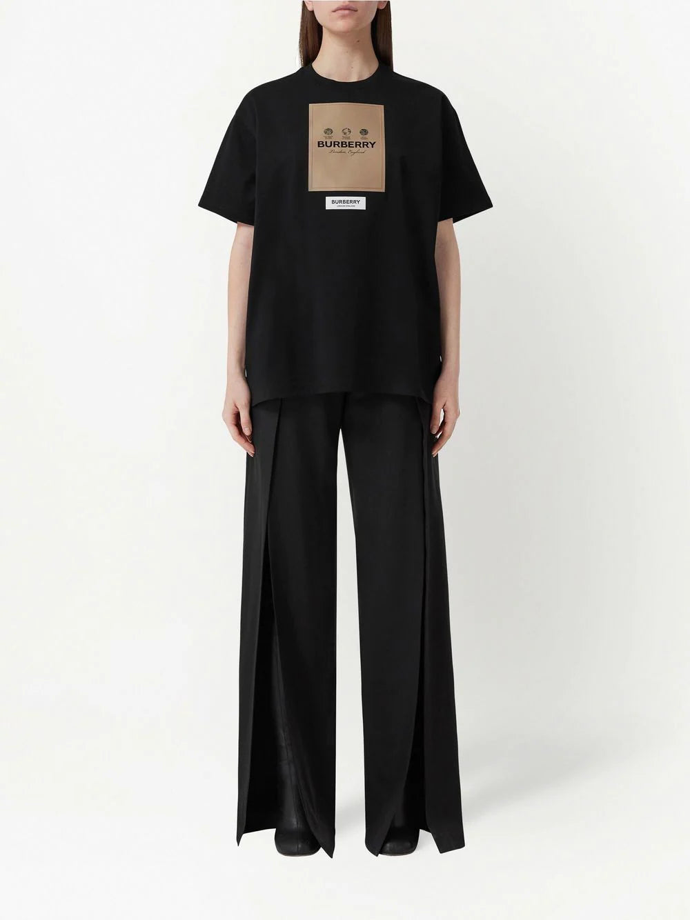 Burberry  label-appliqué cotton T-shirt