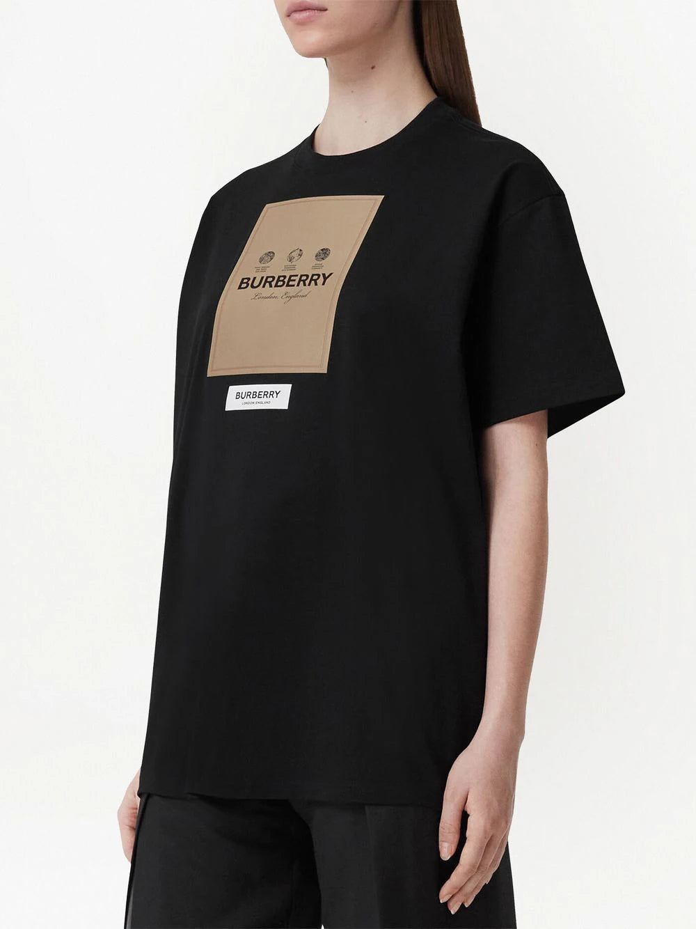 Burberry  label-appliqué cotton T-shirt