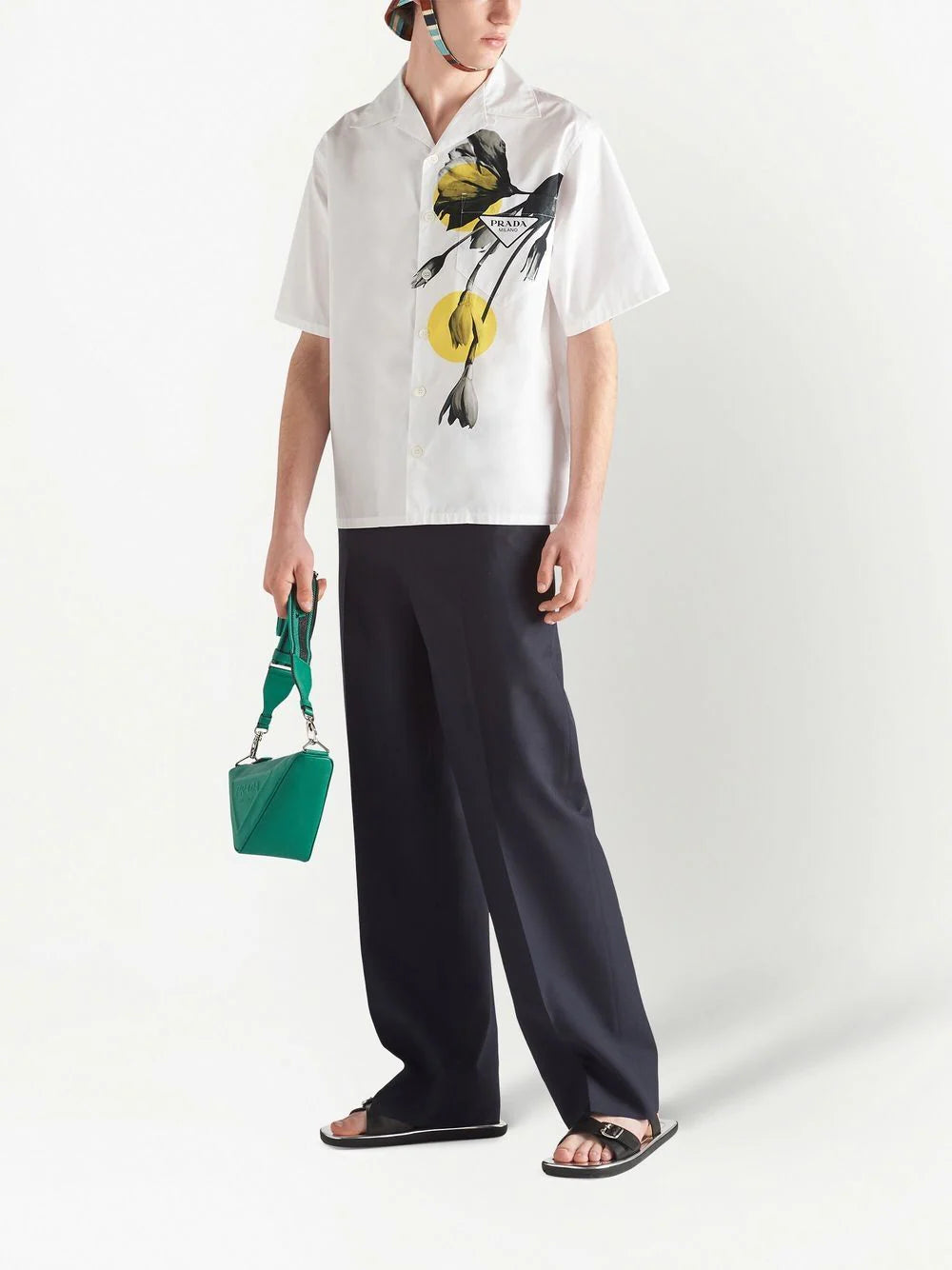 Prada floral-print short-sleeved shirt