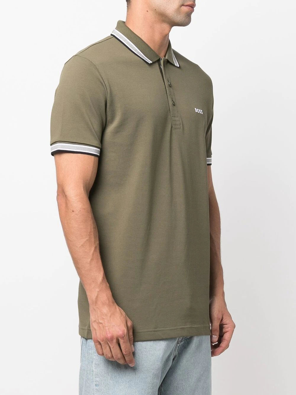 BOSS  embroidered-logo cotton polo shirt