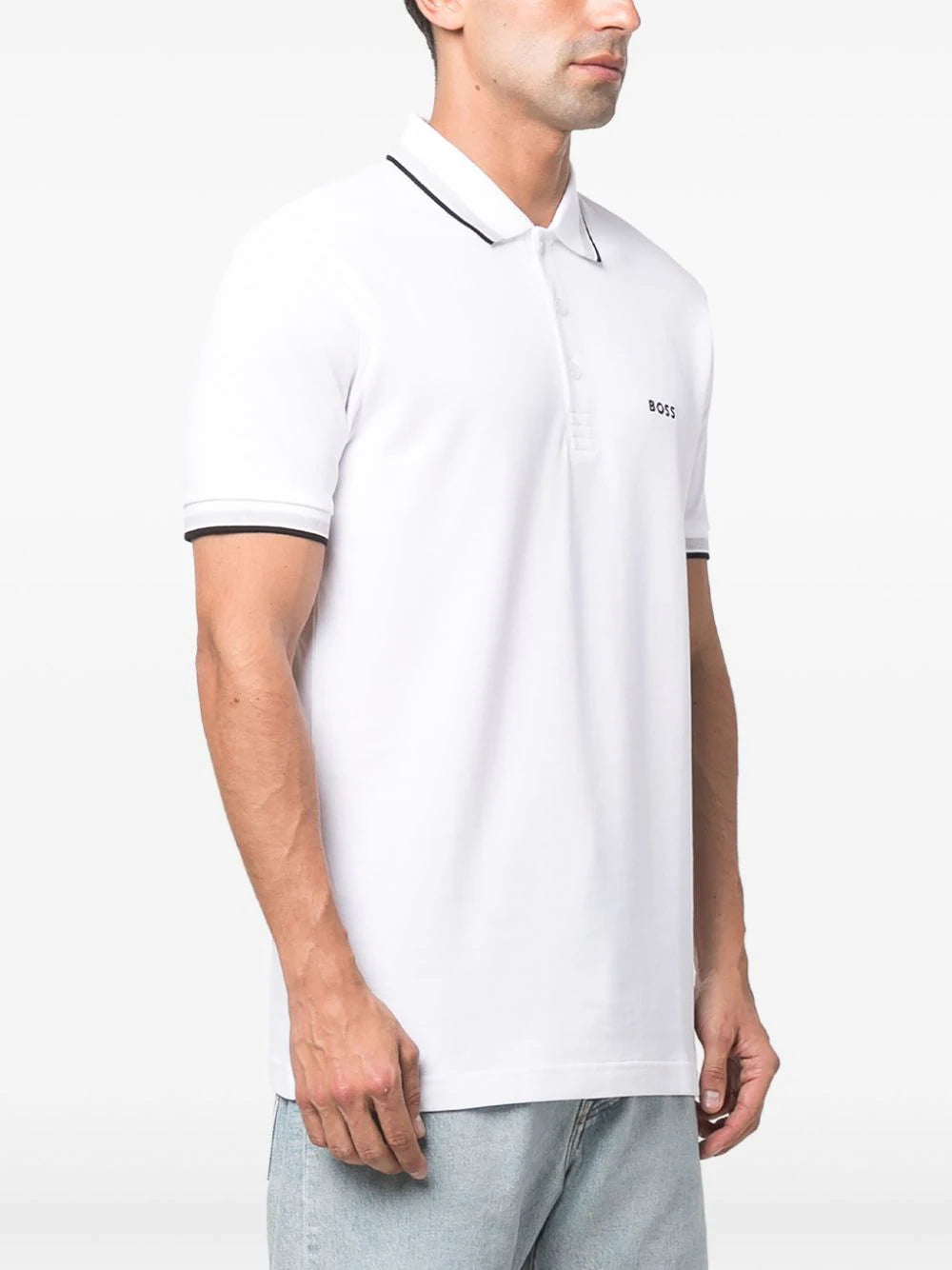 BOSS  embroidered logo polo shirt