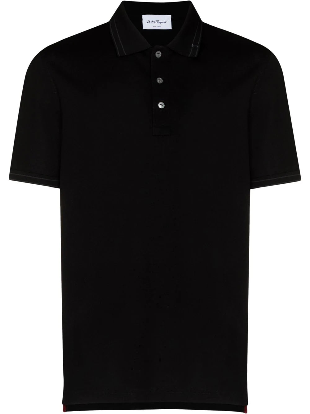 Ferragamo stripe-trim short-sleeve polo shirt